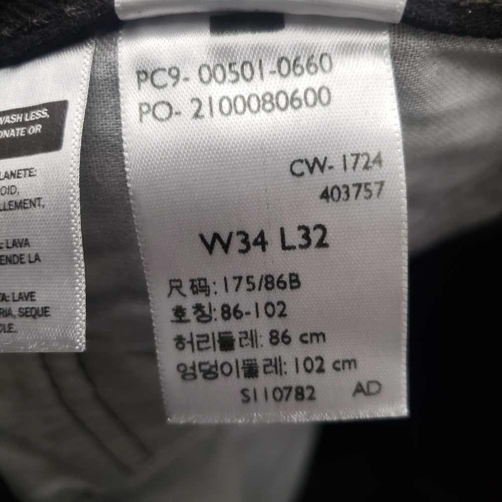 Levi's 501 Jeans Mens 34x32 Blue Denim Dark Wash Button Fly Straight Leg - Picture 7 of 11